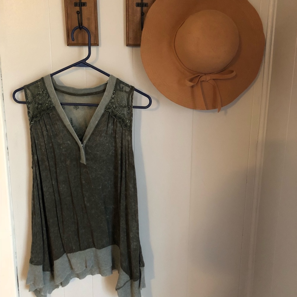 Green Umgee Flowy Tank